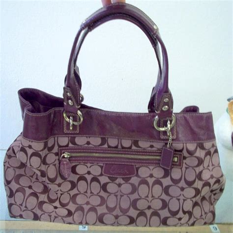 authentic purple coach purses.